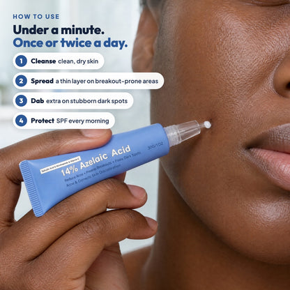 How to use: cleanse, dot on dark spots with the precision tip, pat in