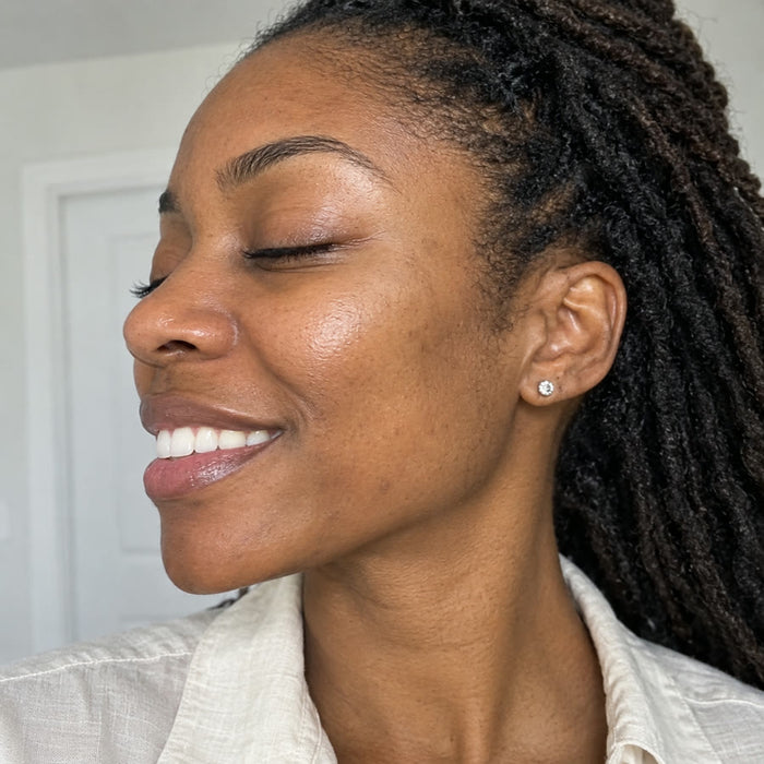Week 8: even-looking skin with a natural glow (simulated image)