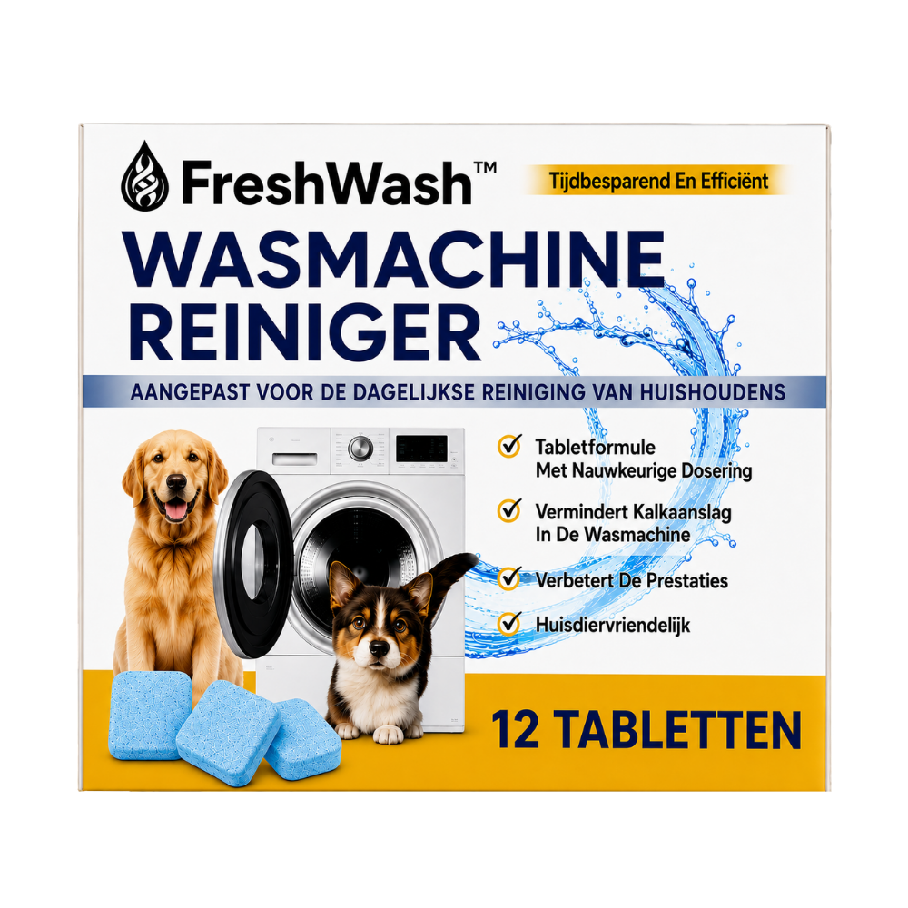 FreshWash Wasmachine Reiniger Pro 12 tabletten