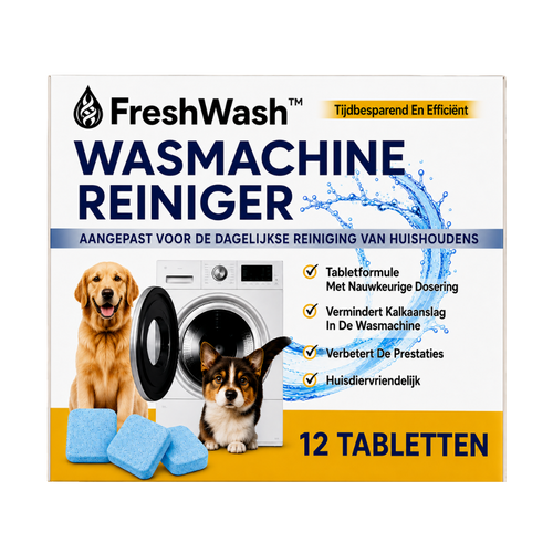 FreshWash Wasmachine Reiniger Pro 12 tabletten